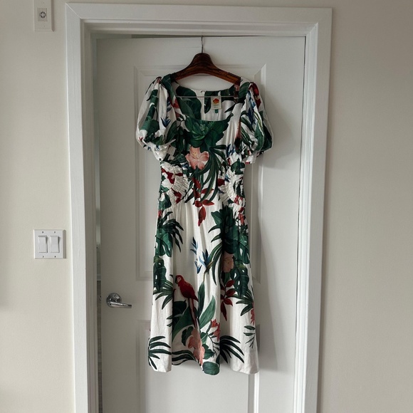 Farm Rio Off-White Midi Dress - Picture 8 of 9